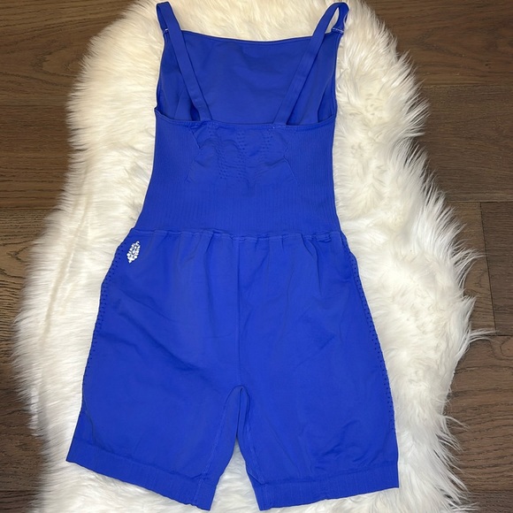 FREE PEOPLE | NWOT Good Karma High Neck Runsie in Blue - Picture 2 of 2